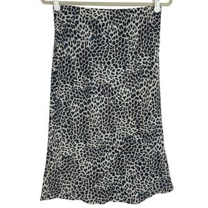 Love Stitch Animal Print Women Midi Skirt Size S Leopard Black‎ Pink Pullover